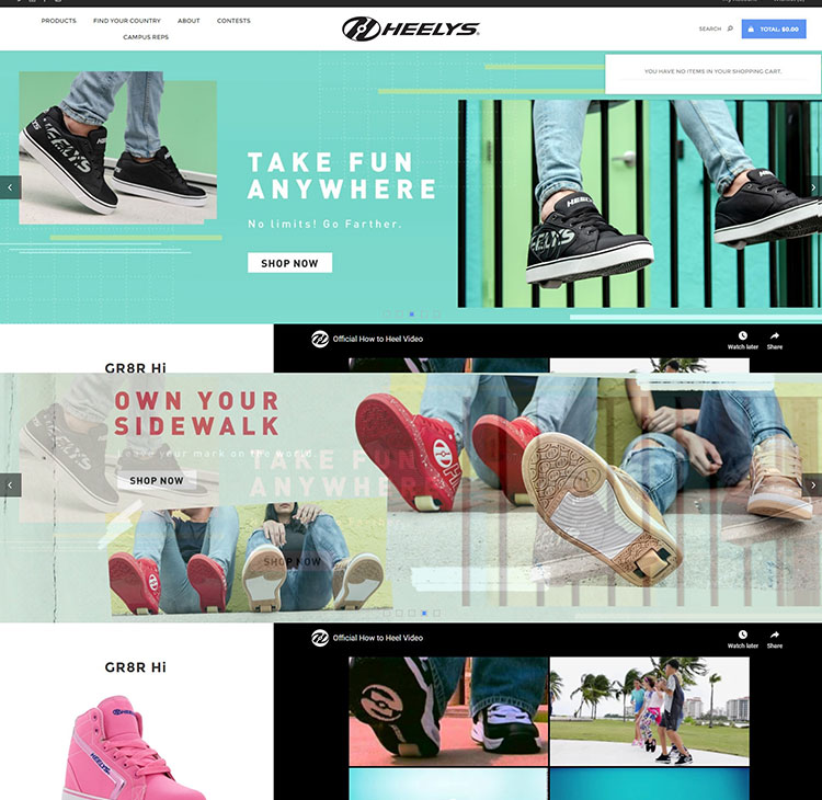 Top Footwear worldwide brands website inspiration – Designer Crunch