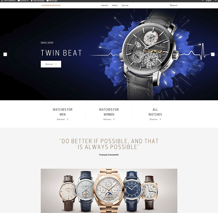 Top luxury watches brands worldwide website inspiration - Designer Crunch